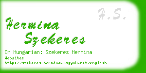 hermina szekeres business card